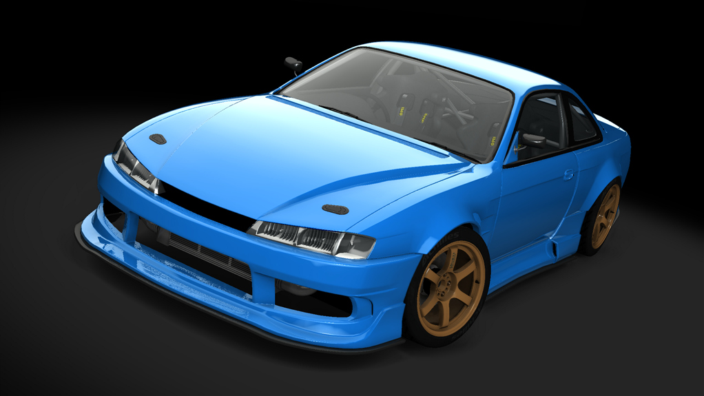 FDC24//Pro2 - Nissan Silvia S14 Origin Labo, skin siniinen