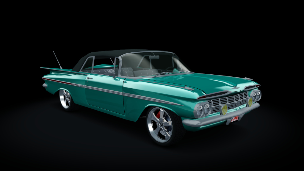 Chevy Impala 1959 Street Tuned, skin turquoise