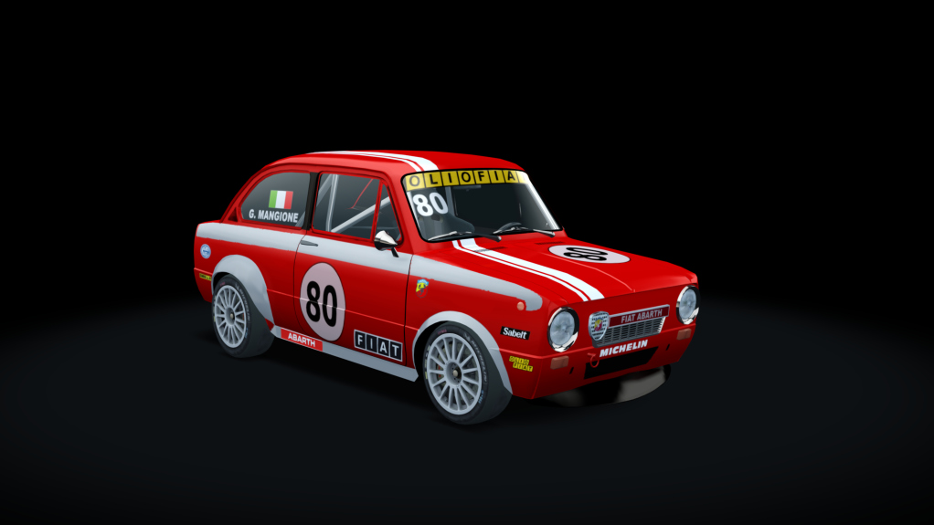 Fiat 850 Berlina Abarth Gr2, skin gianluca_mangione_80