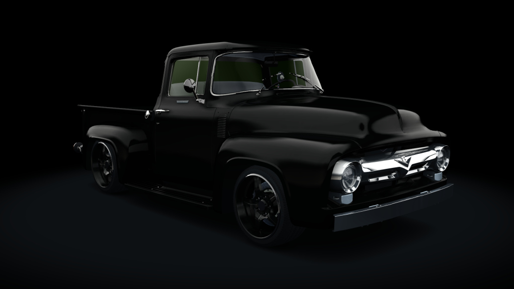 Ford F100 1956, skin Black Matt