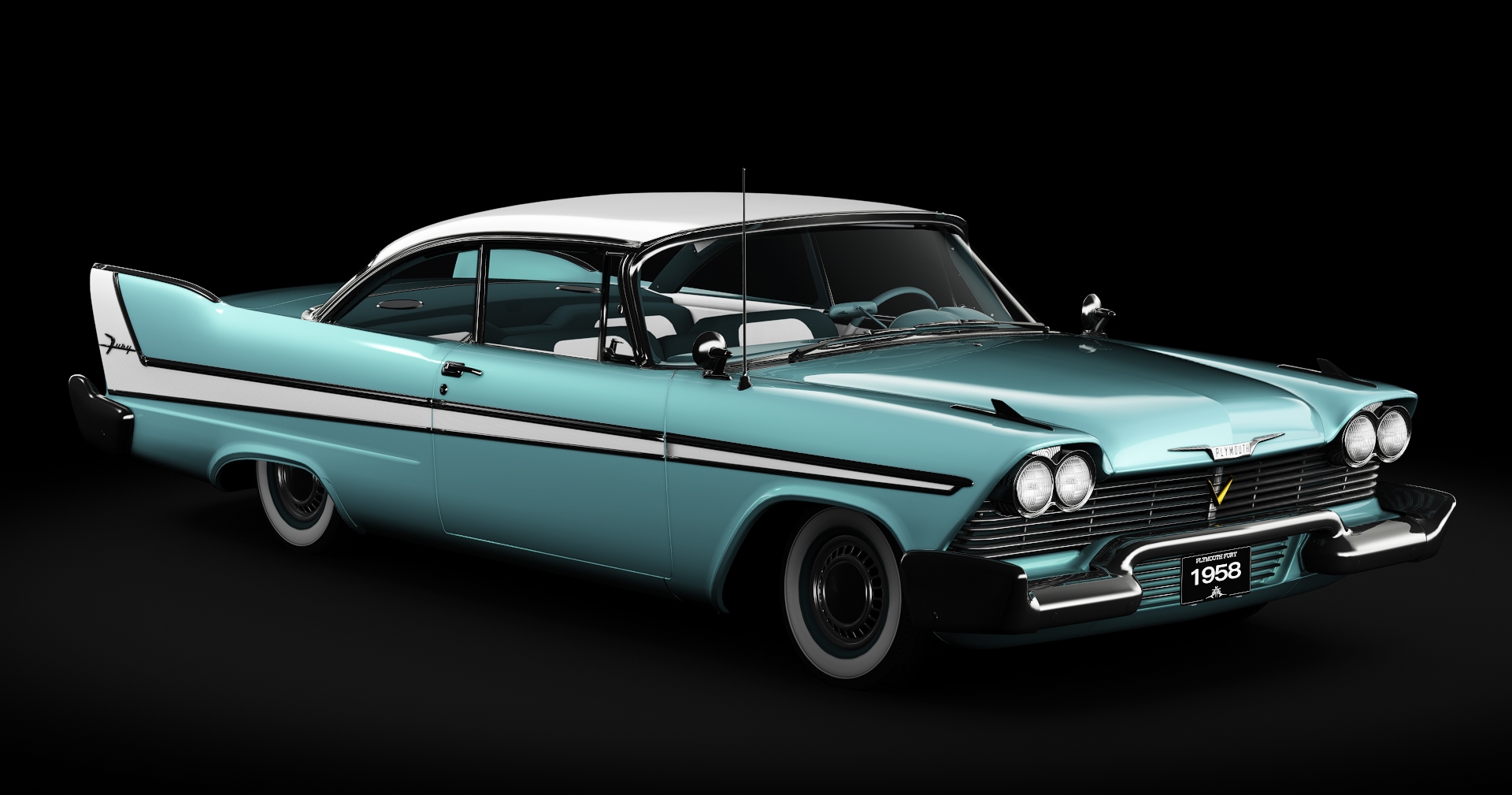 Plymouth Fury Sport Coupe (1958), skin Artic_Turquoise_Poly