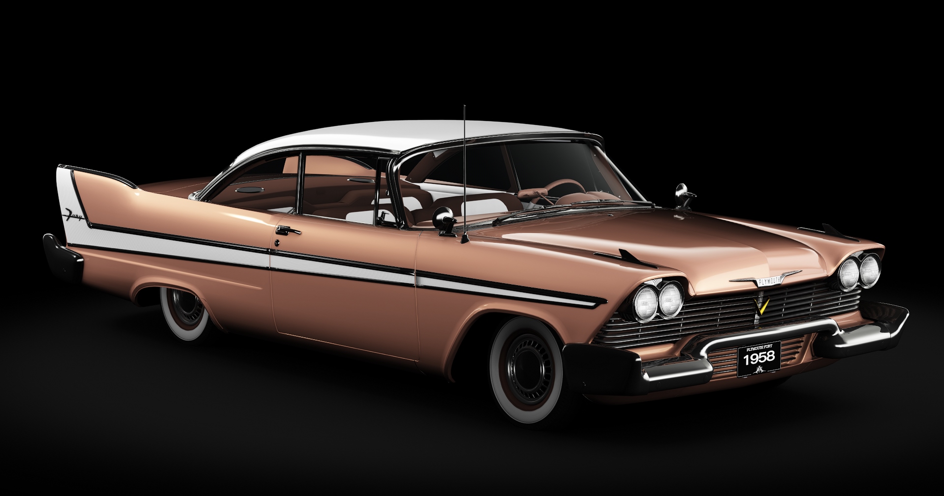 Plymouth Fury Sport Coupe (1958), skin Copper_Glow_Poly