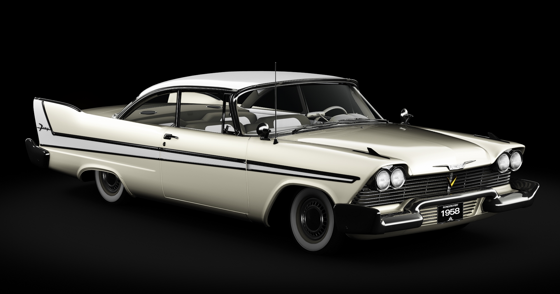 Plymouth Fury Sport Coupe (1958), skin Iceberg_White