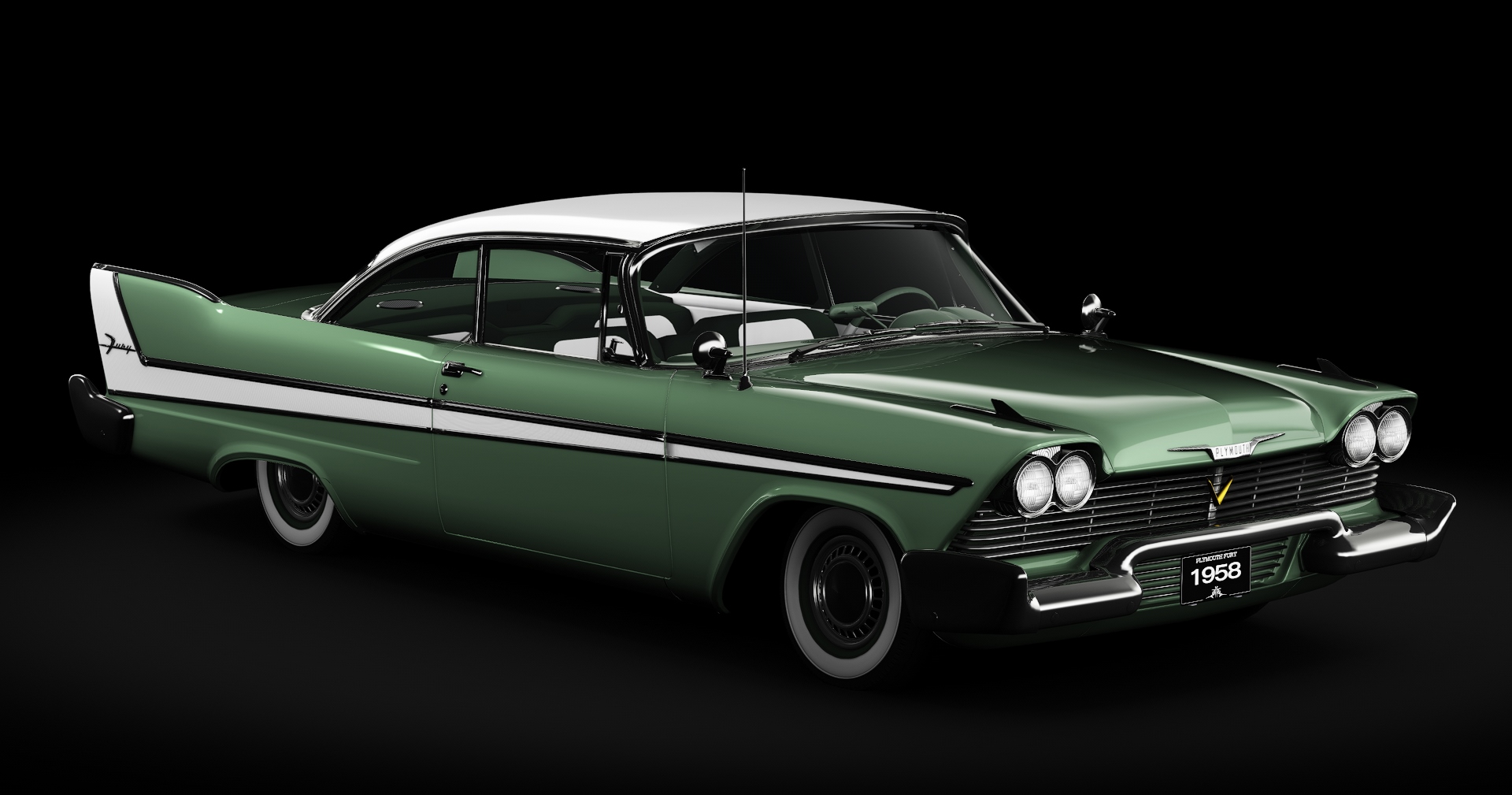 Plymouth Fury Sport Coupe (1958), skin Ivy_Green_Poly