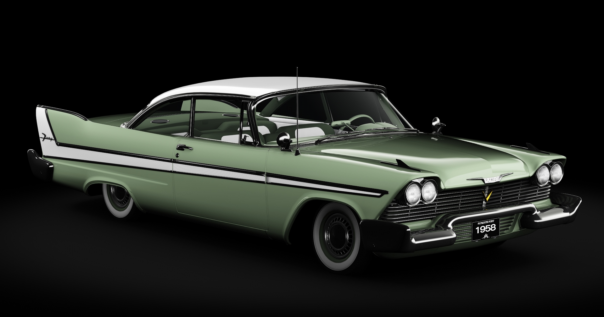 Plymouth Fury Sport Coupe (1958), skin Misty_Green