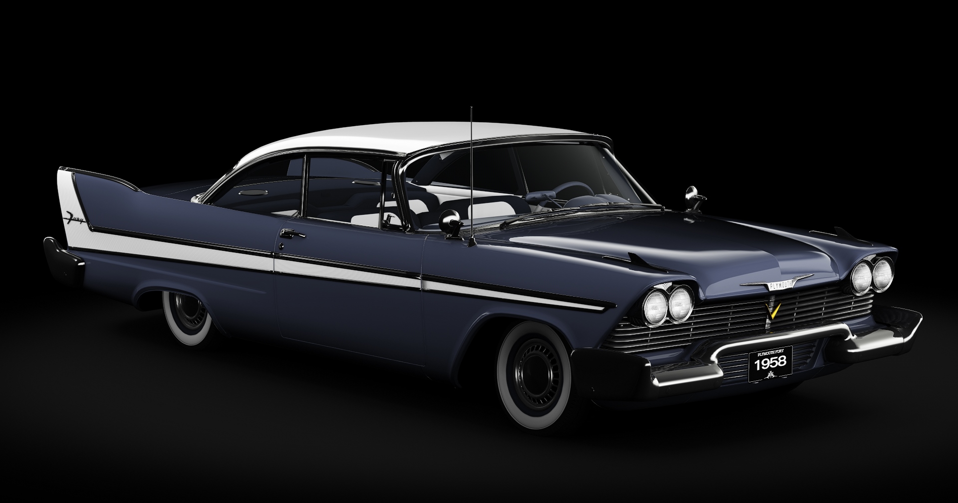 Plymouth Fury Sport Coupe (1958), skin Stardust_Blue_Poly