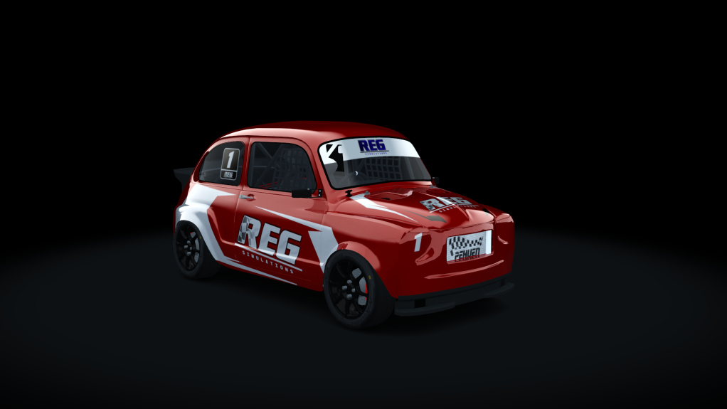 Fiat 600, skin 1Rojo