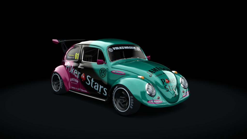 Volkswagen Beetle 3.0, skin poker_stars