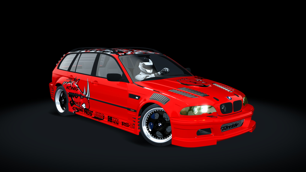 687_Bros_BMW_M3_E46_Wagon, skin Red dark