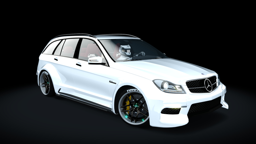 687 Bros Mercedes C63 break, skin Calcite_White