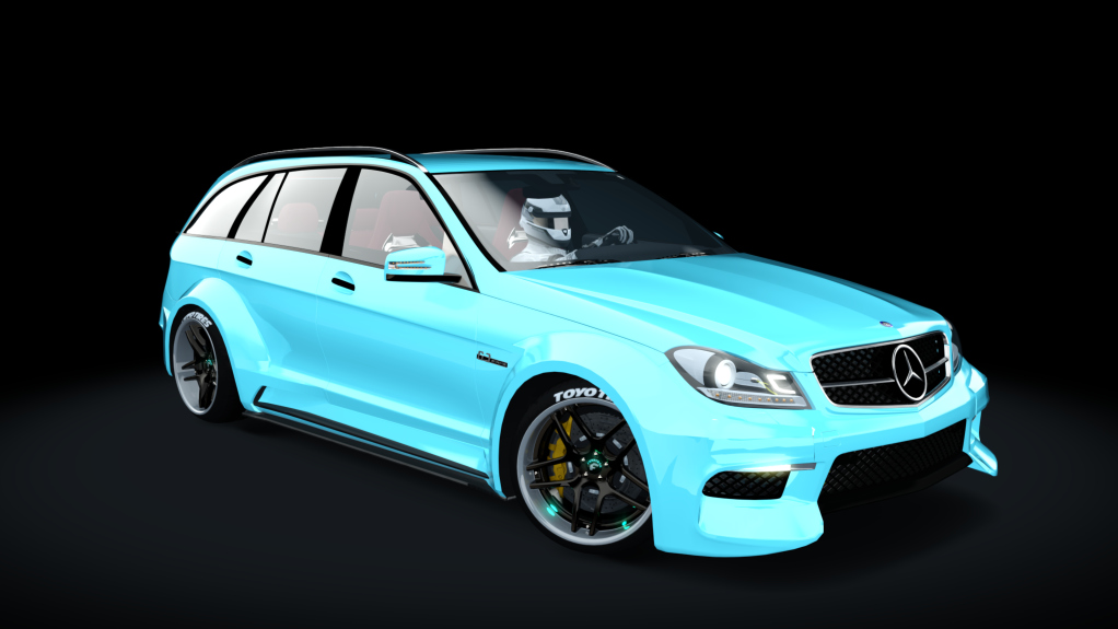 687 Bros Mercedes C63 break, skin Cavansite_Blue_Metallic