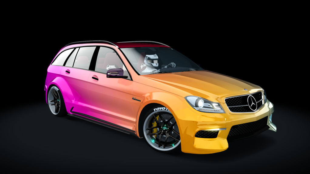 687 Bros Mercedes C63 break, skin Fondu