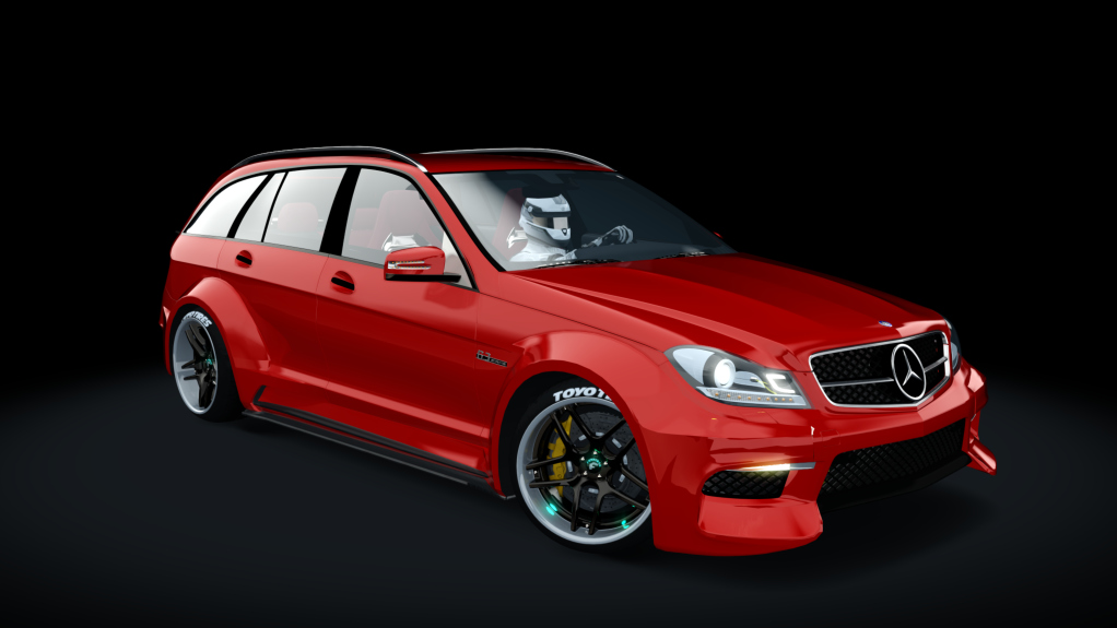 687 Bros Mercedes C63 break, skin Mars_Red