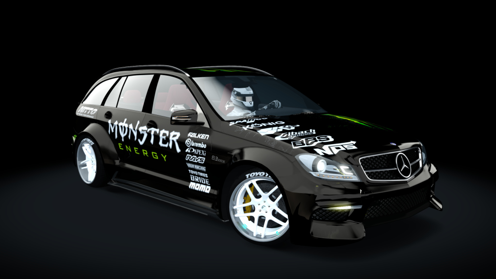 687 Bros Mercedes C63 break, skin Monster