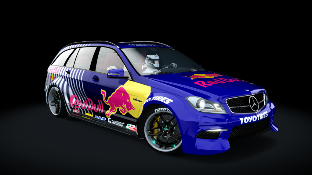 687 Bros Mercedes C63 break, skin Redbull