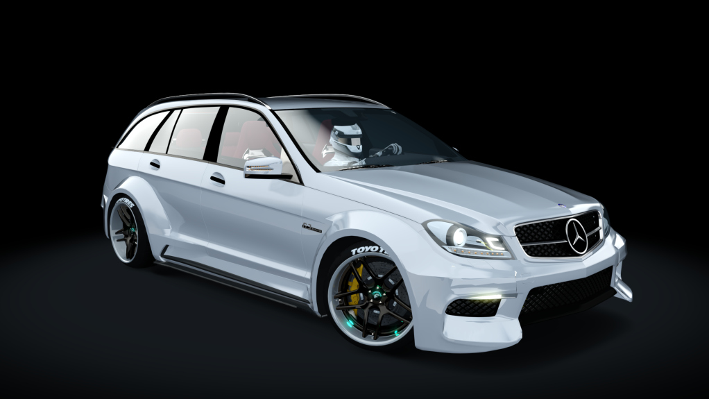 687 Bros Mercedes C63 break, skin Steel_Gray_Metallic