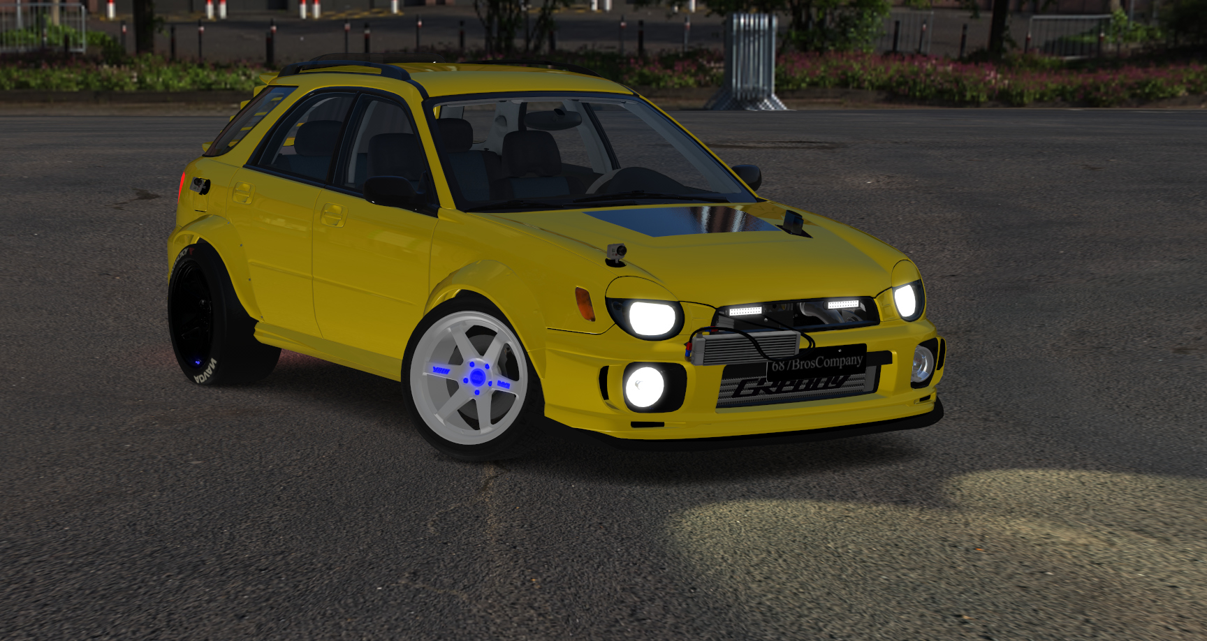 687 Bros Subaru Impreza WRX wagon, skin yellow