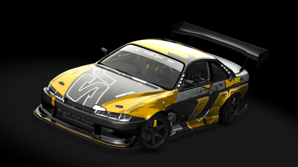 IVDC Nissan Silvia S14 Platon Kabanov, skin VS TEAM