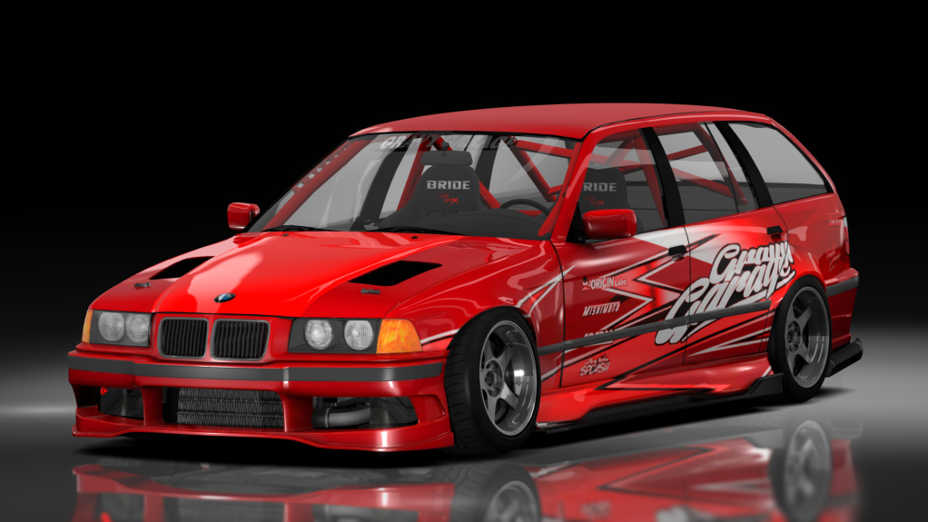 GravyGarage Street E36 Touring Voilent Angle diesel, skin Gravy Red