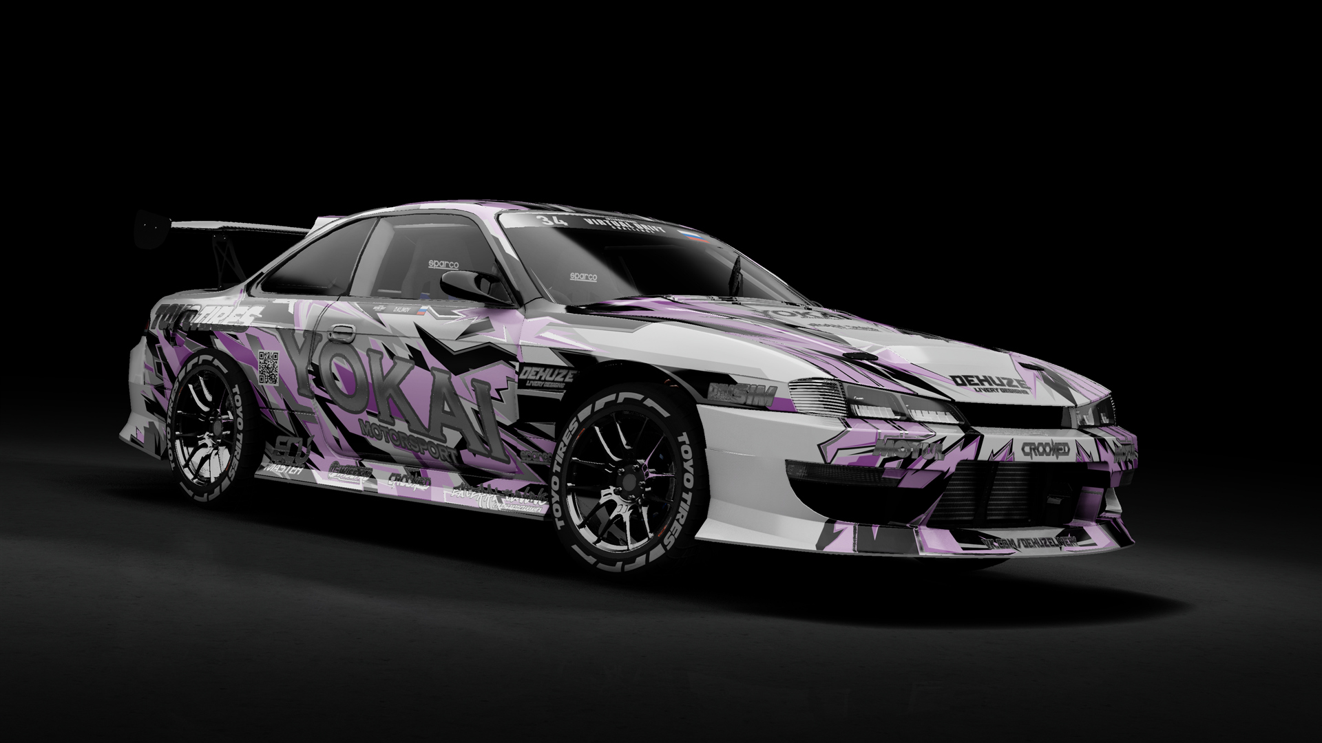 IVDC Nissan Silvia S14 D-MAX Daniil Klimov, skin S14 YOKAI pink klimov