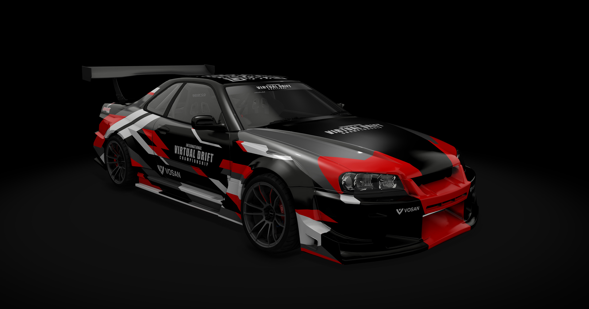 IVDC Nissan Skyline R34 Public 2.0, skin IVDC Red