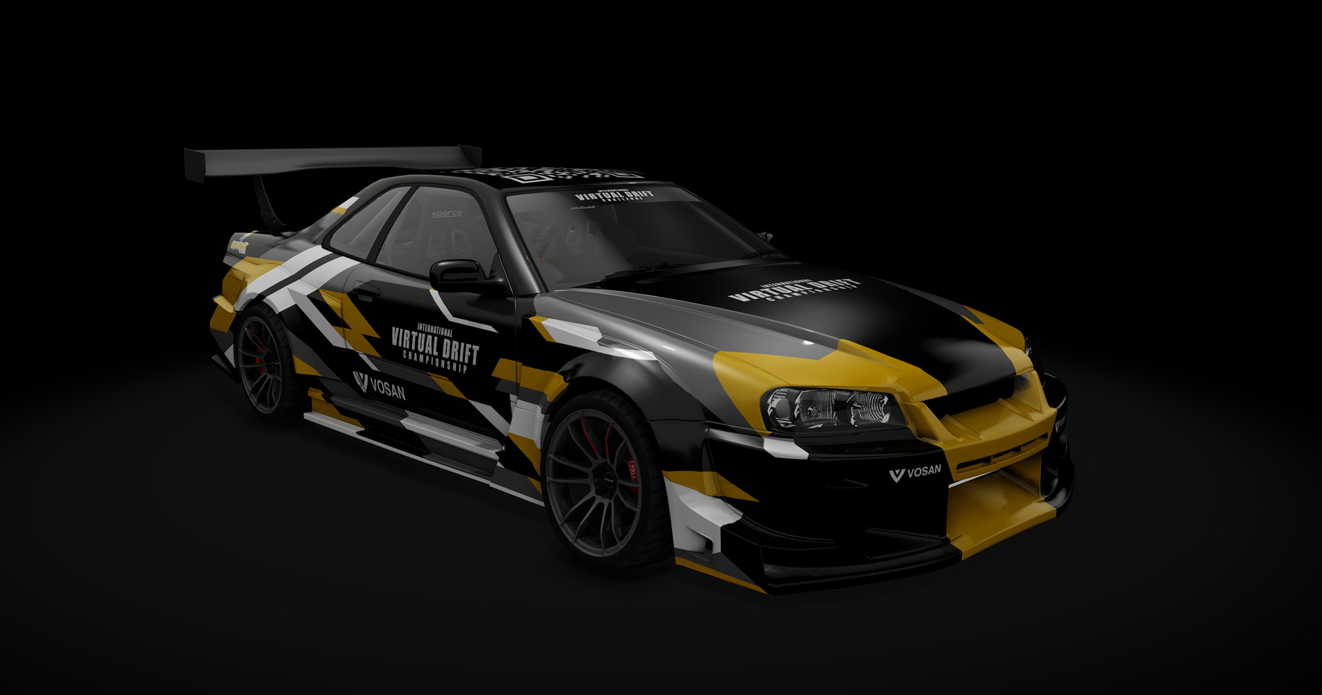 IVDC Nissan Skyline R34 Public 2.0, skin IVDC Yellow