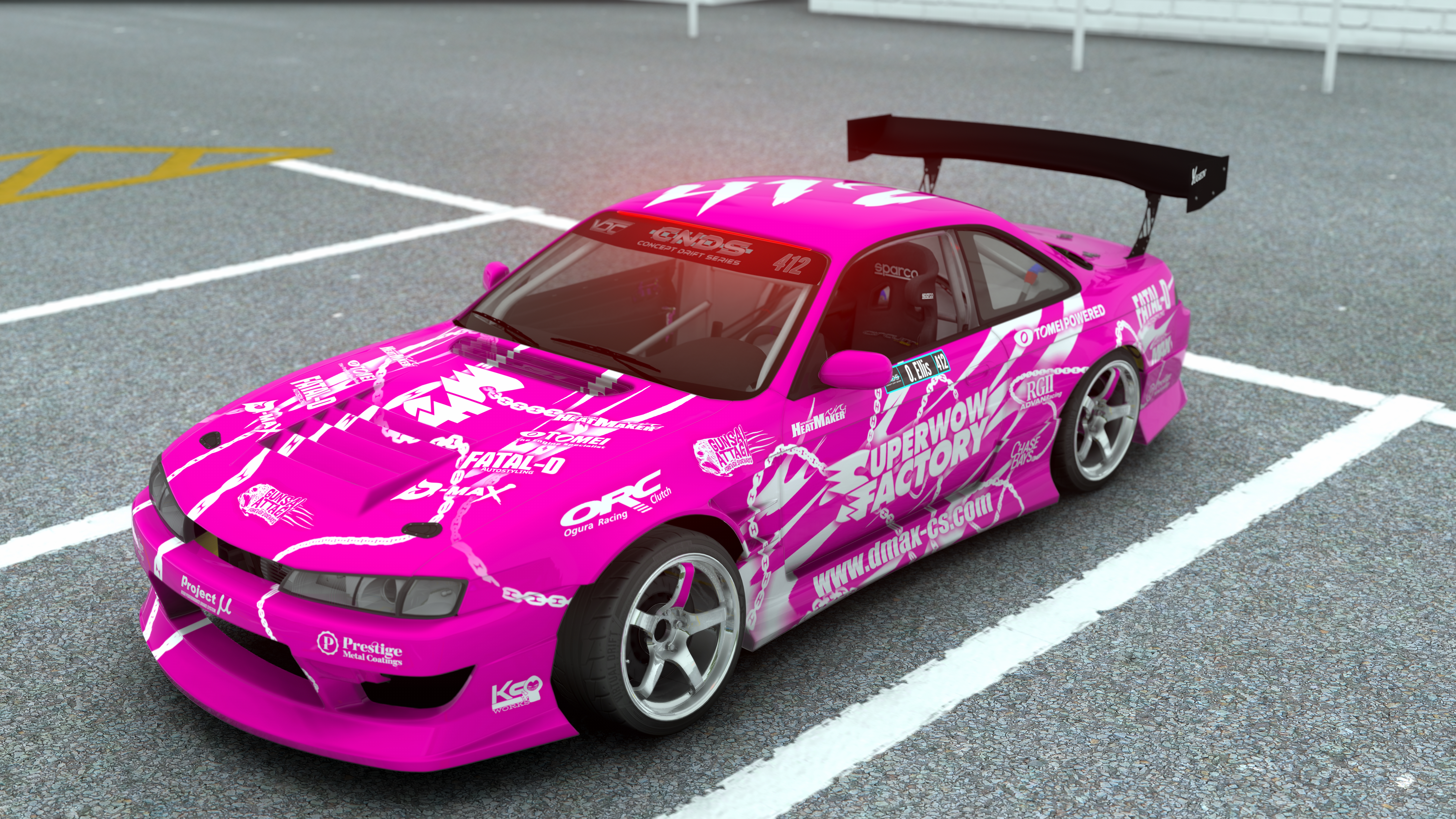 ivdc_nissan_s14_Lbardales, skin Fatal-D Hotpink 2