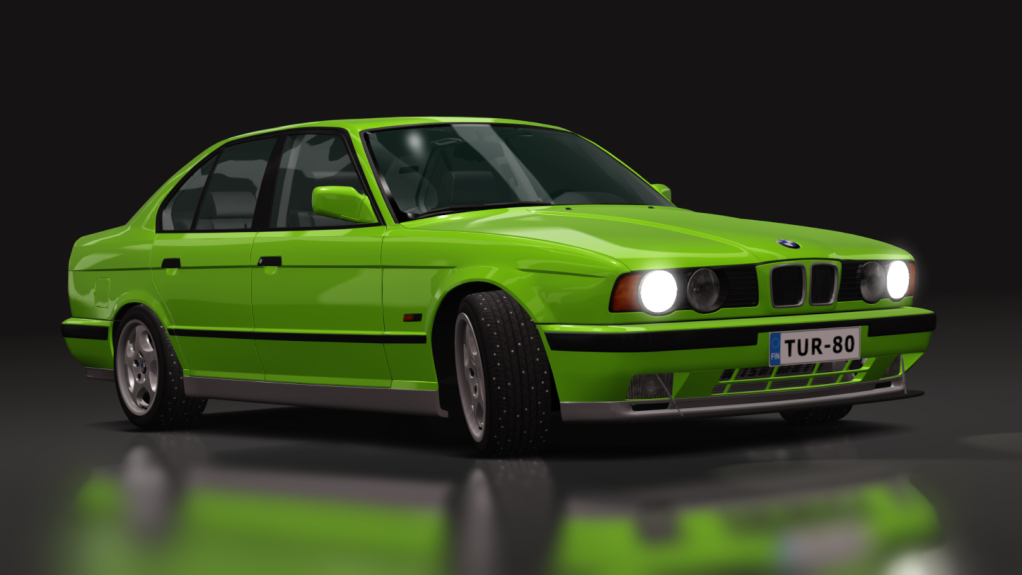 LuisuPulkka BMW E34 M20B25 turbo, skin lime