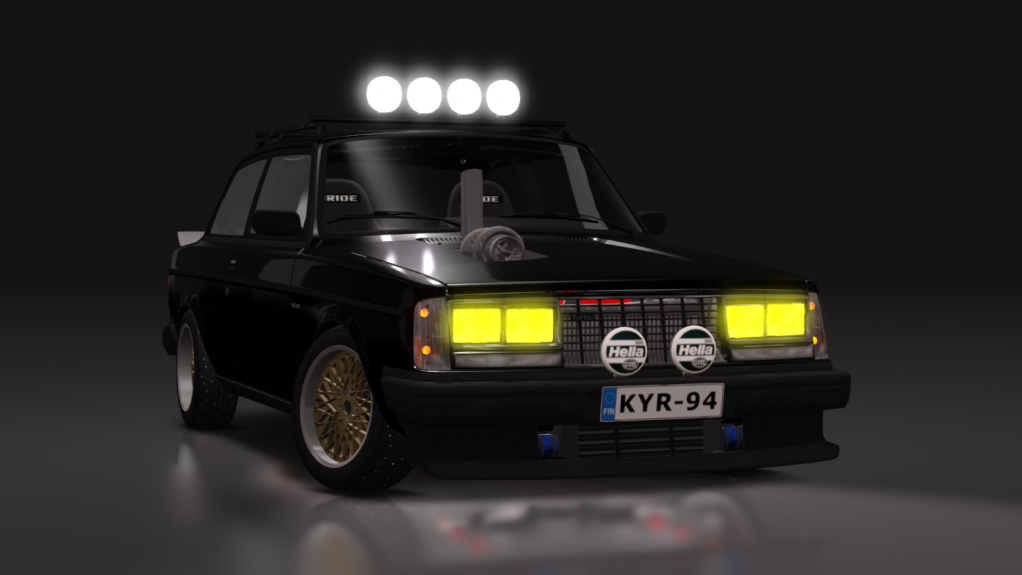 LuisuPulkka Volvo 242 Turbo, skin black