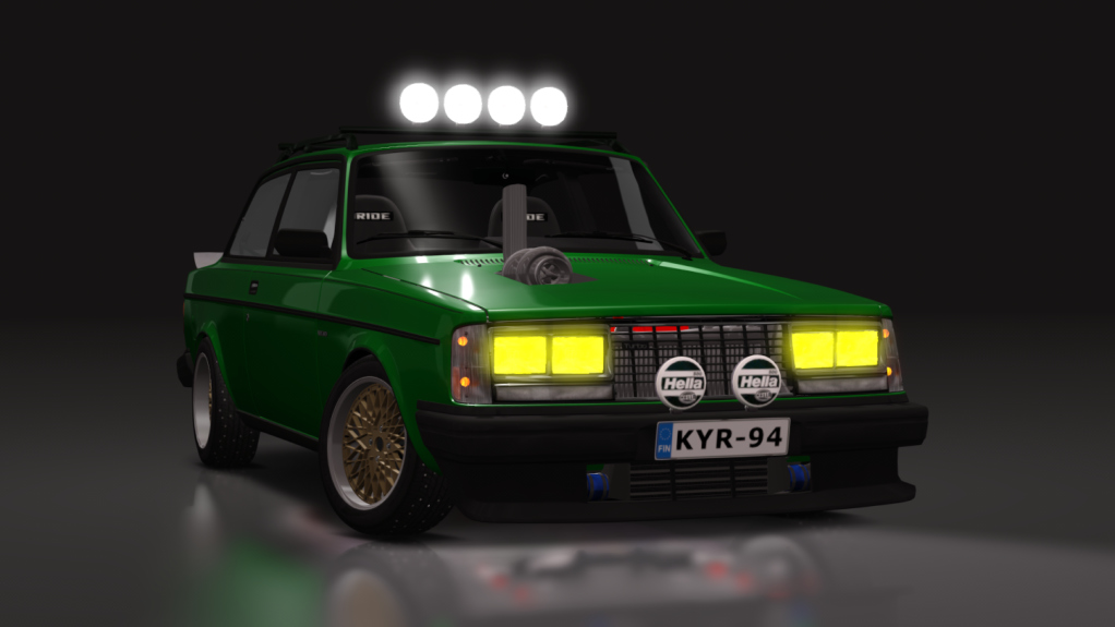 LuisuPulkka Volvo 242 Turbo, skin darkgreen