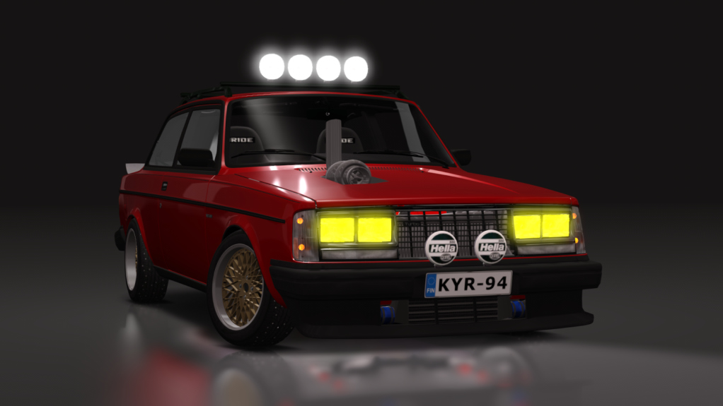 LuisuPulkka Volvo 242 Turbo, skin darkred